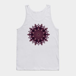 Burgundy Colour shine Mandala Tank Top